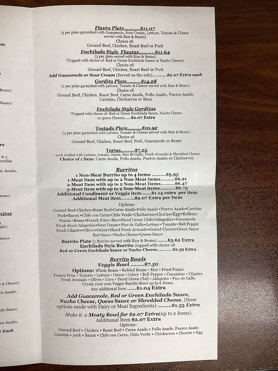 La Cocina Restaurant Menu - Image 2